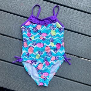 BREAKING WAVES PINEAPPLE ONE PIECE SWIMSUIT  SIZE 6  NEW